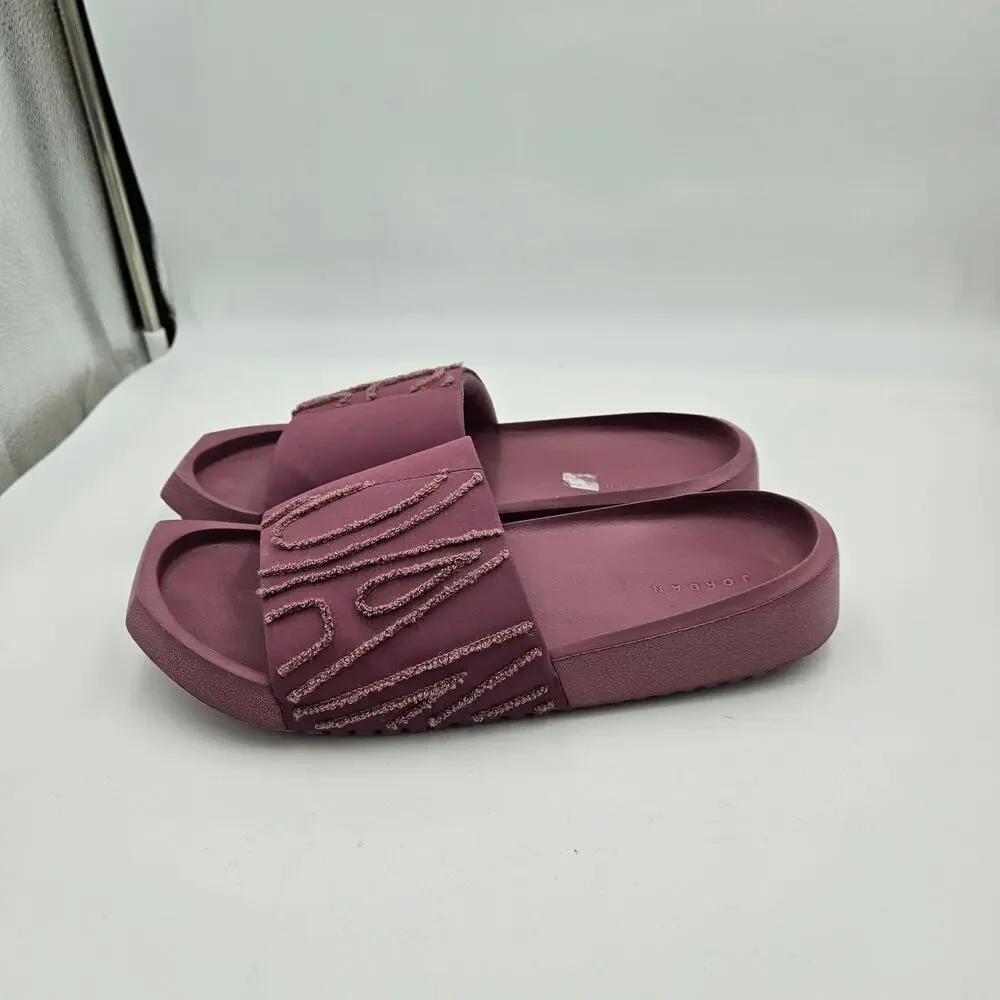 Nike Air Jordan Nola Slide Slides Womens Size 9 Light Mulberry Purple Terry Logo